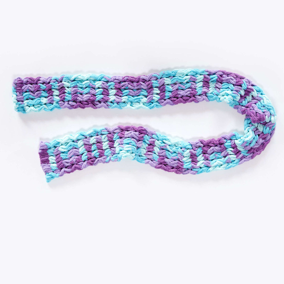 Craft Scarf made in Red Heart Loop-It Yarn