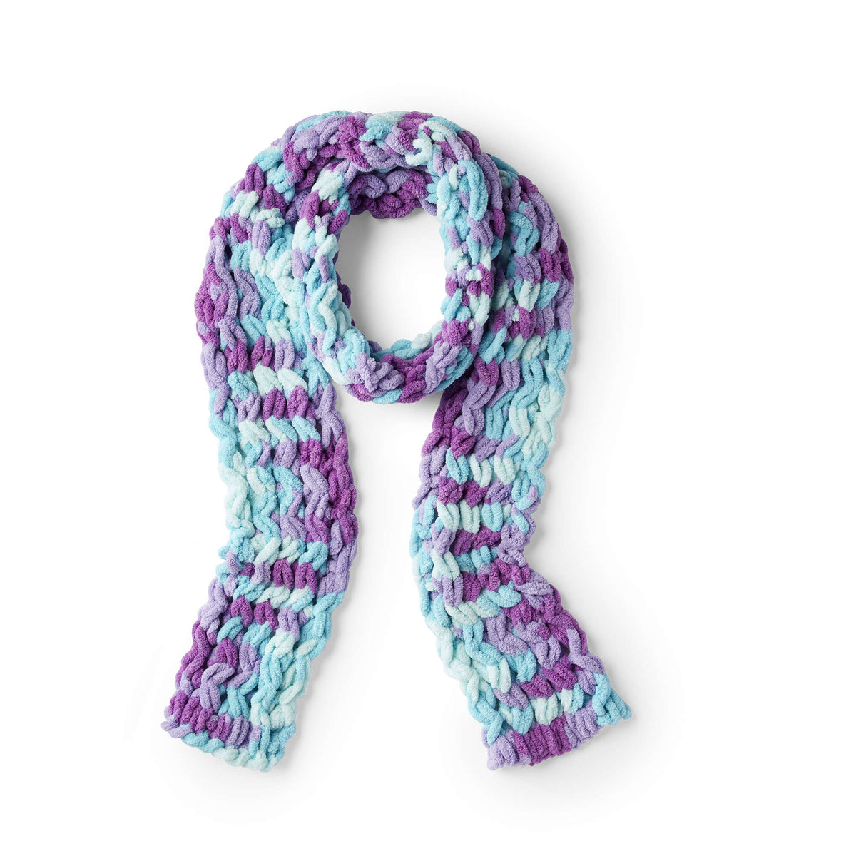 Craft Scarf made in Red Heart Loop-It Yarn