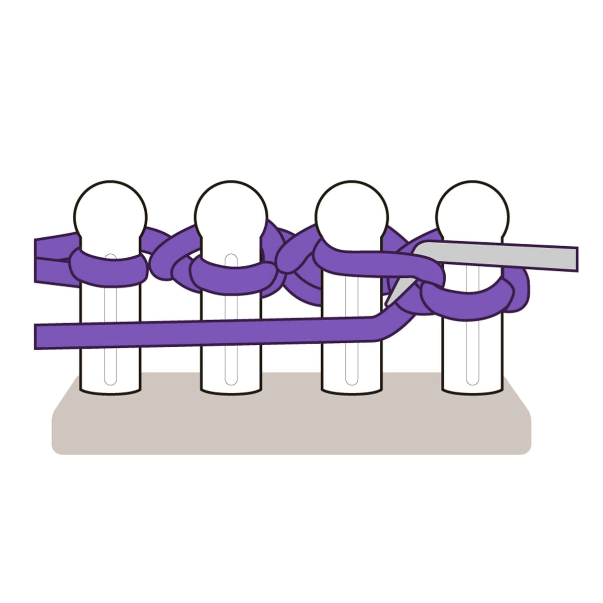 Craft Scarf made in Red Heart Grande Yarn