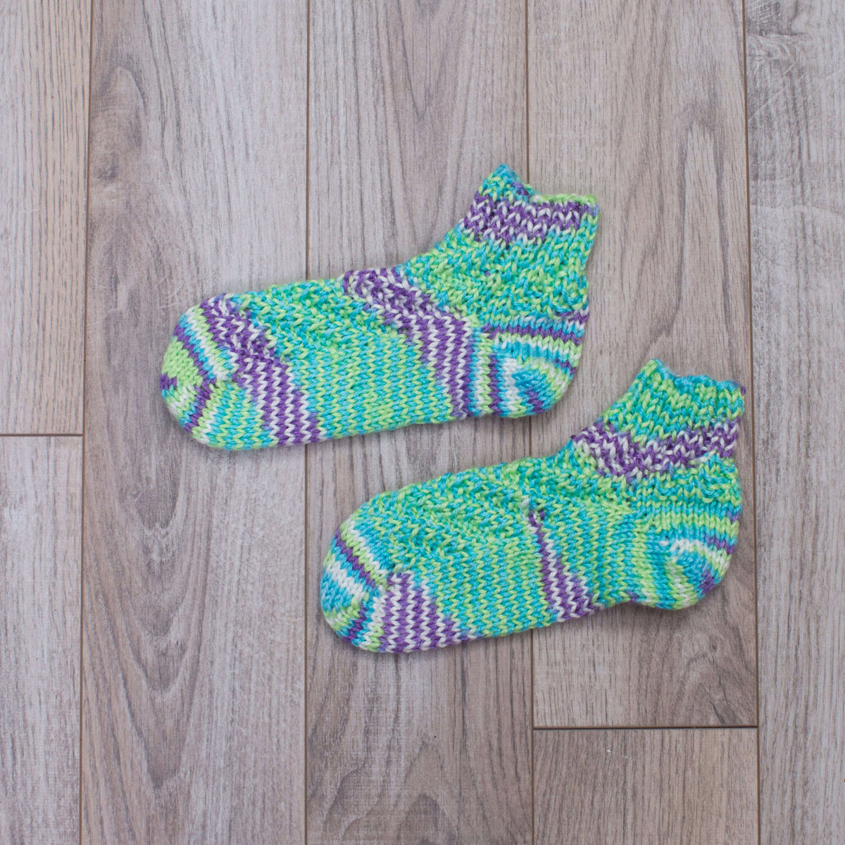 Craft Socks made in Red Heart Soft Baby Steps Yarn