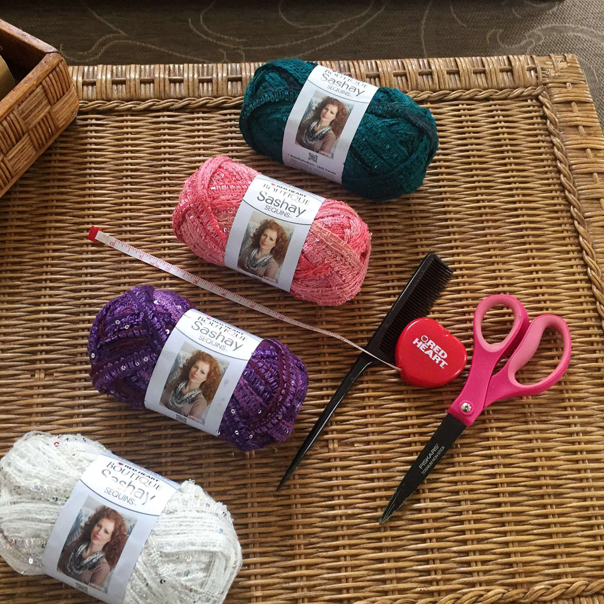 Craft Hair Accessory made in Red Heart Boutique Yarn