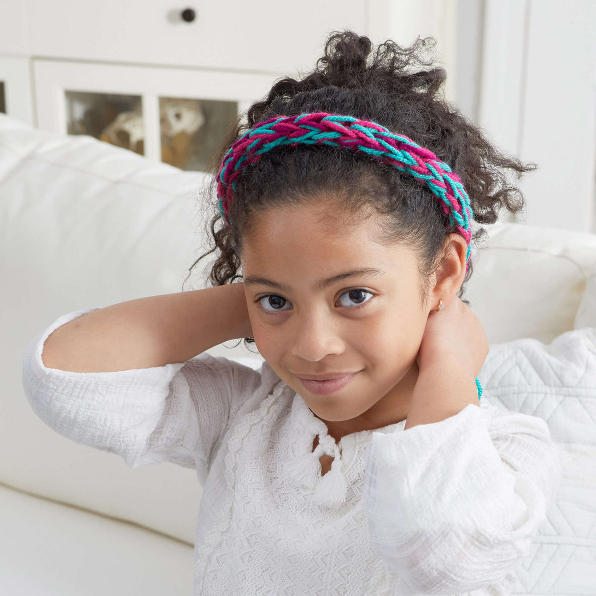 Craft Headband made in Red Heart With Love Yarn