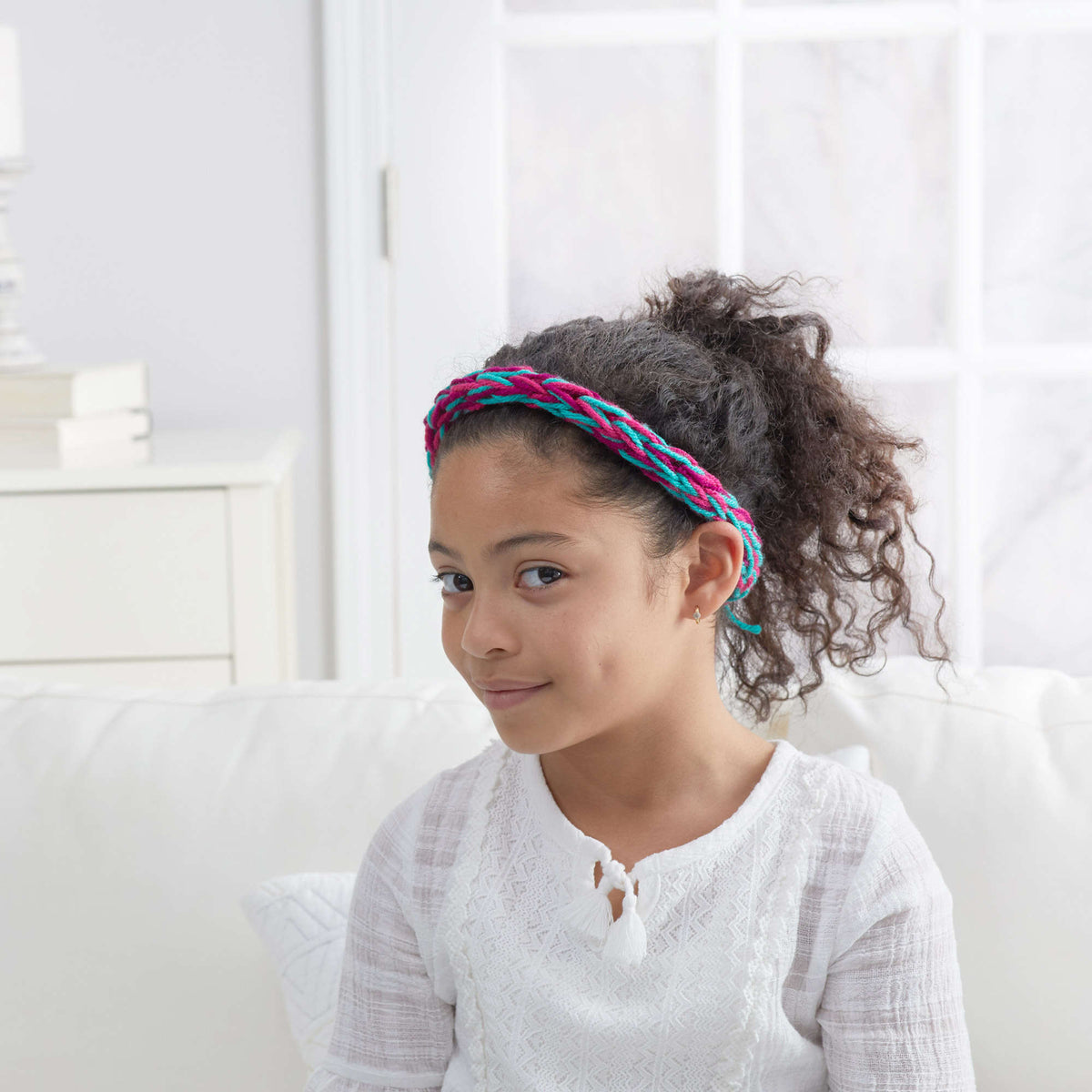 Craft Headband made in Red Heart With Love Yarn