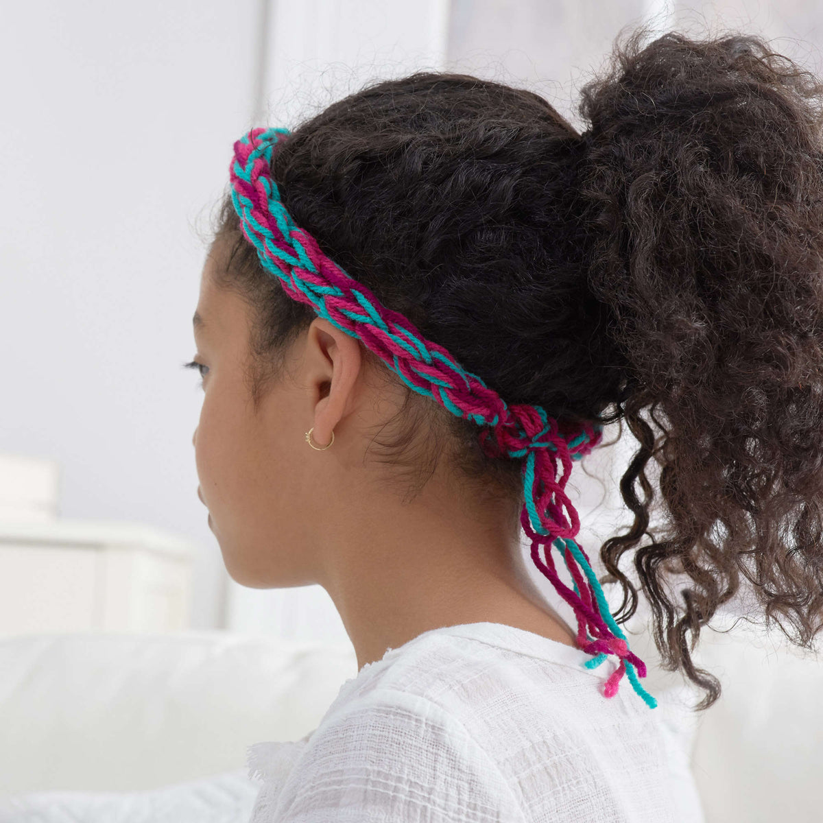 Craft Headband made in Red Heart With Love Yarn