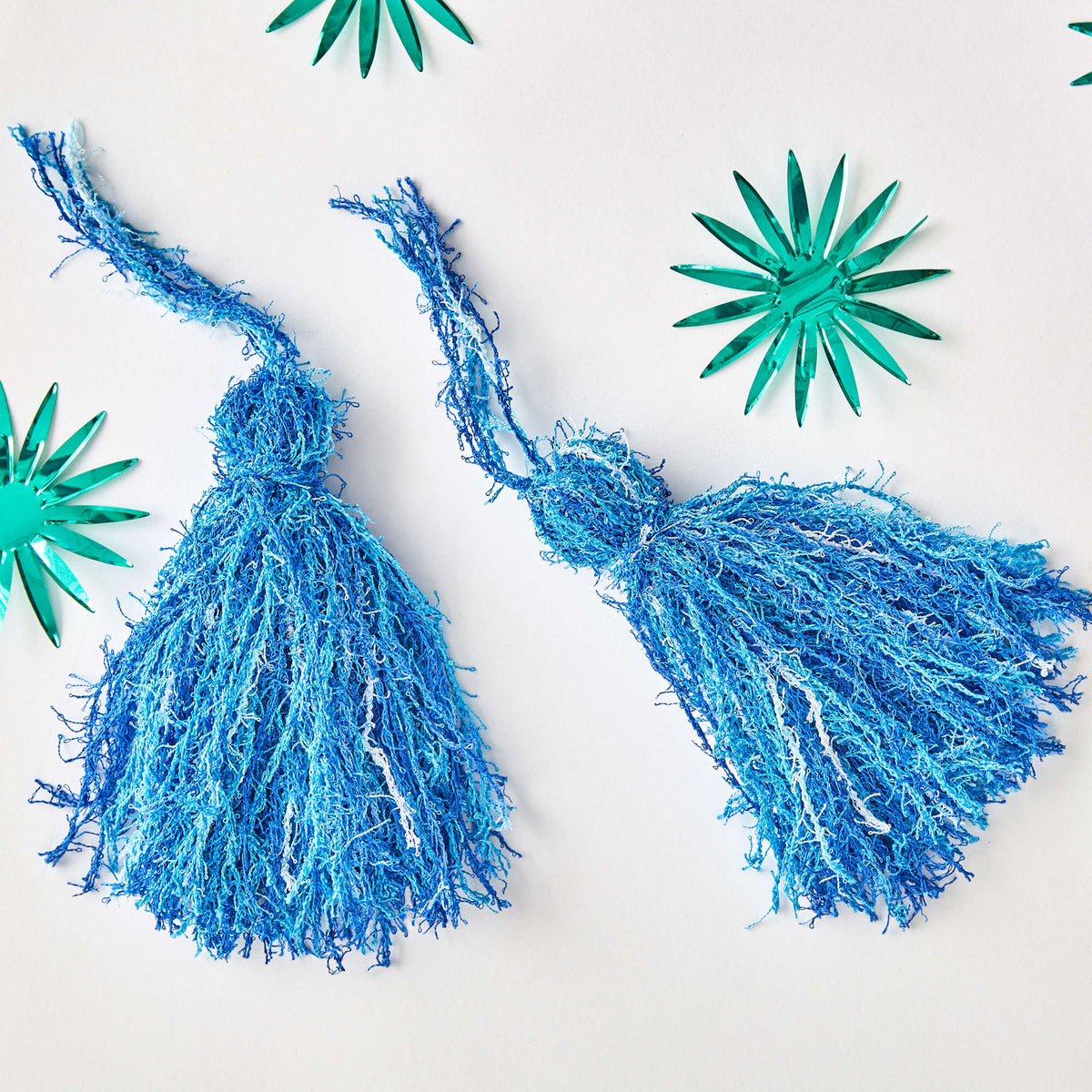 Craft Tassels made in Red Heart Scrubby Yarn