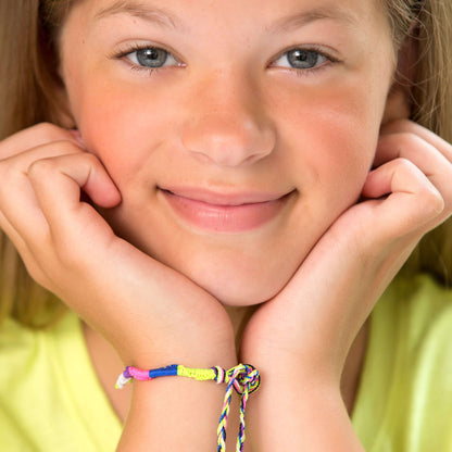 Red Heart Craft Swirly Bracelet Craft Bracelet made in Red Heart Sizzle Yarn