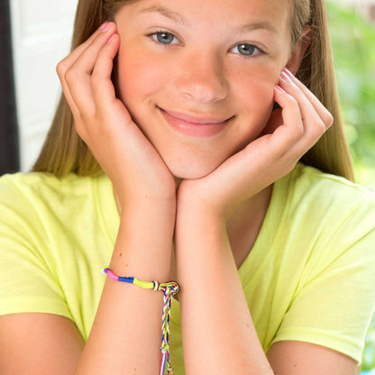 Red Heart Craft Swirly Bracelet Craft Bracelet made in Red Heart Sizzle Yarn