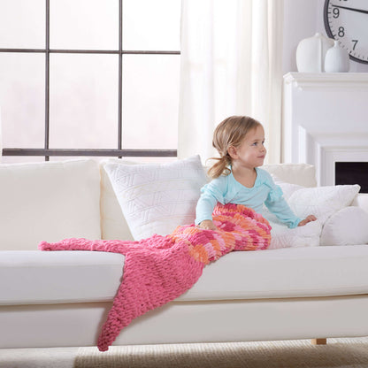 Red Heart Loopy Mermaid Tail Blanket Craft Red Heart Loopy Mermaid Tail Blanket Craft