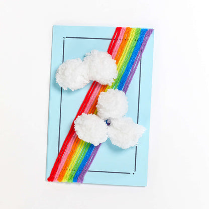 Red Heart Rainbow And Clouds Greeting Card Craft Single Size