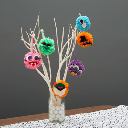 pom pom monsters craft Free Beginner Red Heart Pompom Monsters Craft Pattern