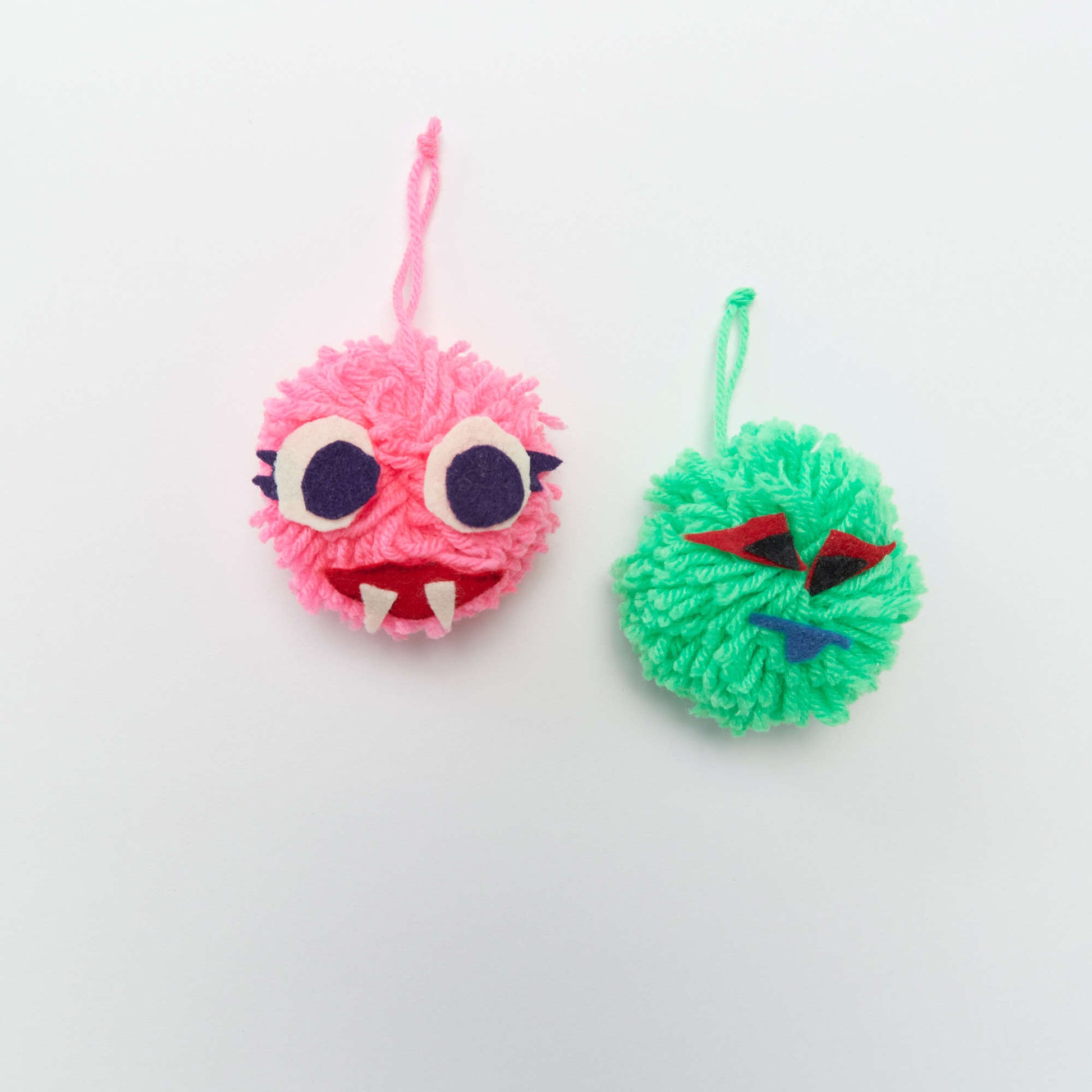 Free Red Heart Pompom Monsters Pattern