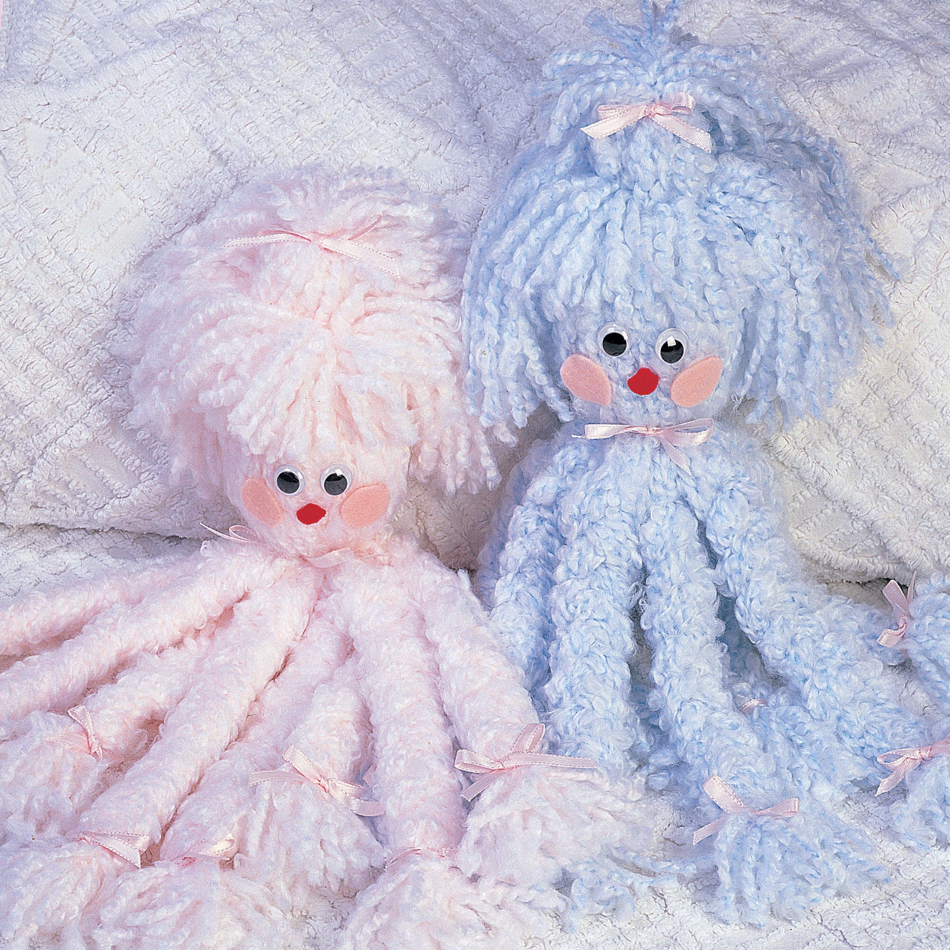 Free Red Heart Octopus Bed Dolls Craft Pattern