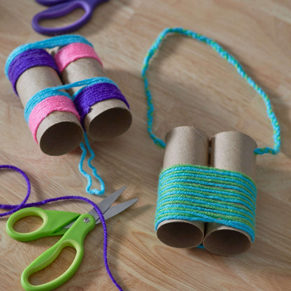 Red Heart Craft I Spy Spotter Binoculars Craft Toy made in Red Heart Yarn