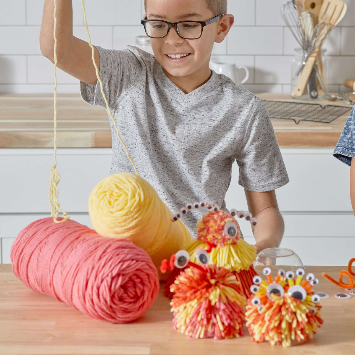 Craft Aliens Craft made in Red Heart With Love Yarn