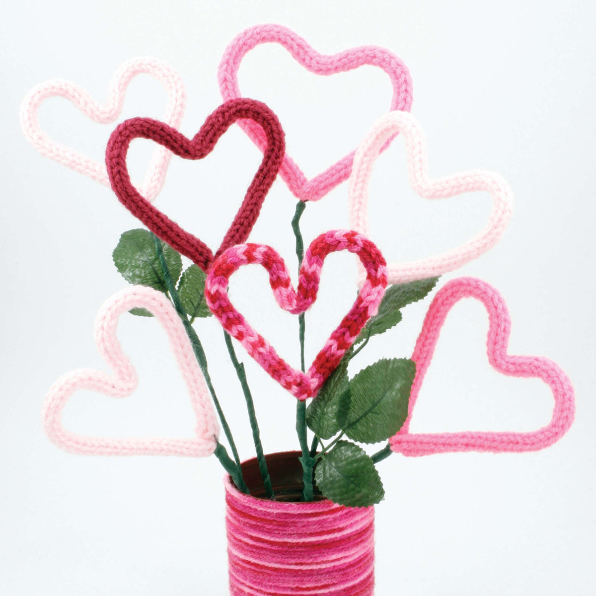 Craft Heart Bouquet made in Red Heart Super Saver Yarn