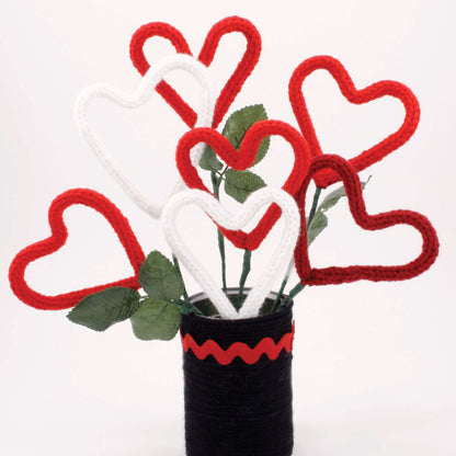 Red Heart Craft Heart Bouquet Craft Heart Bouquet made in Red Heart Super Saver Yarn