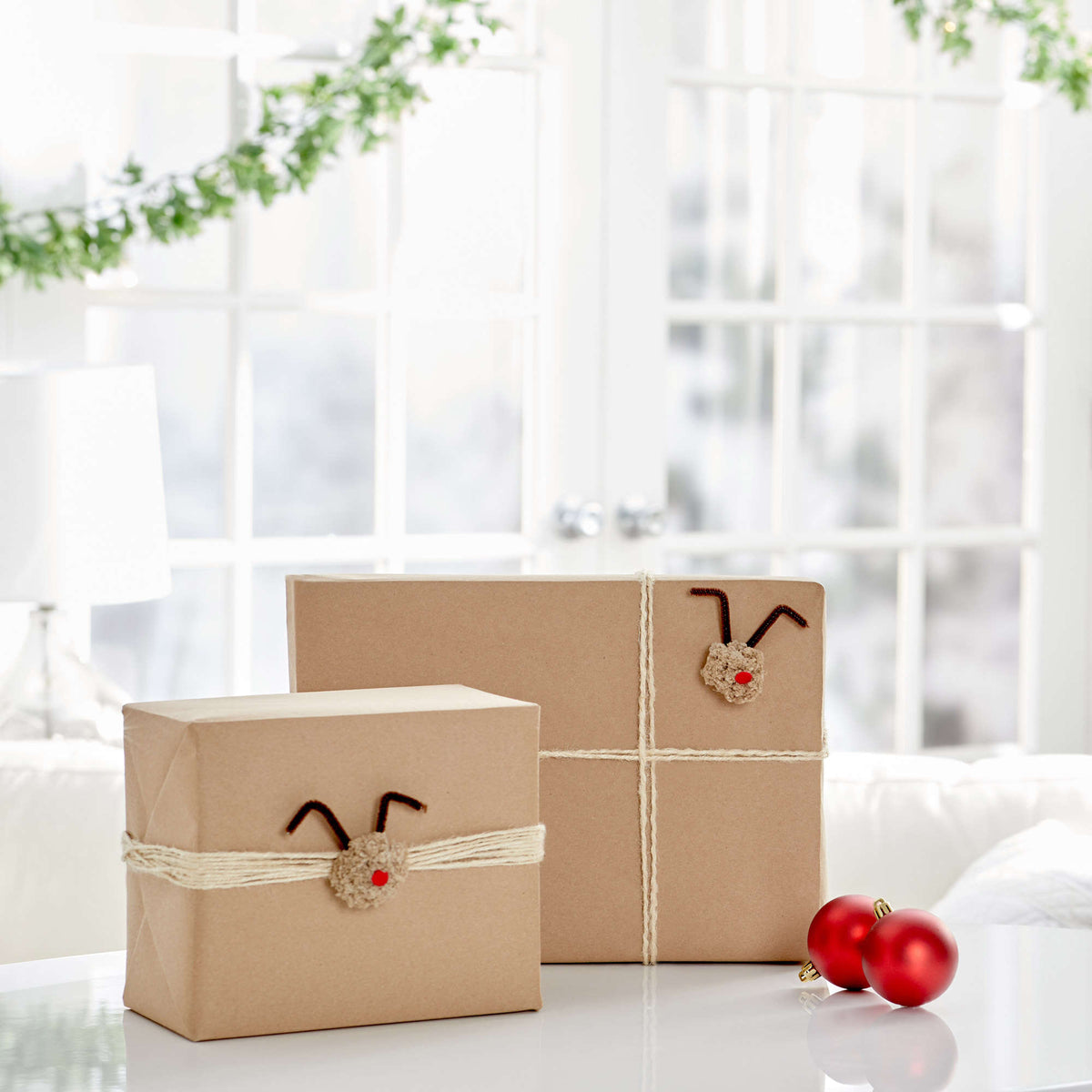 Craft Wrapping made in Red Heart Pomp-a-Doodle Yarn