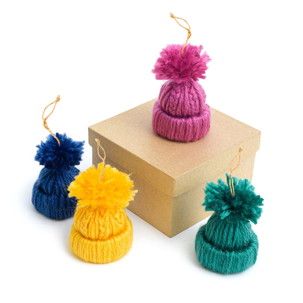 Craft Ornaments made in Red Heart Mini Yarn