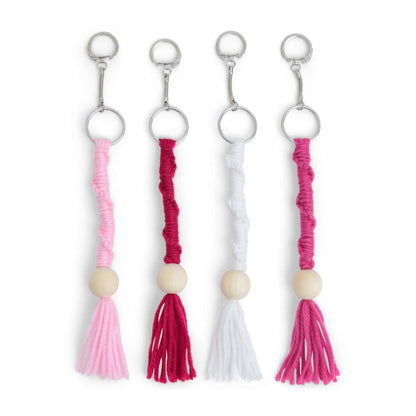 Red Heart Craft Spiral Knot Keychains Single Size