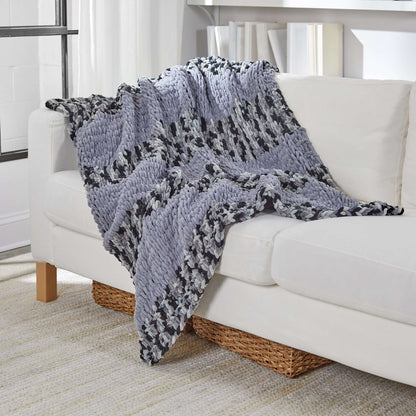 Red Heart Craft Looping Stripes Throw Craft Throw made in Red Heart Loop-It Yarn