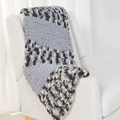 Red Heart Craft Looping Stripes Throw Craft Throw made in Red Heart Loop-It Yarn