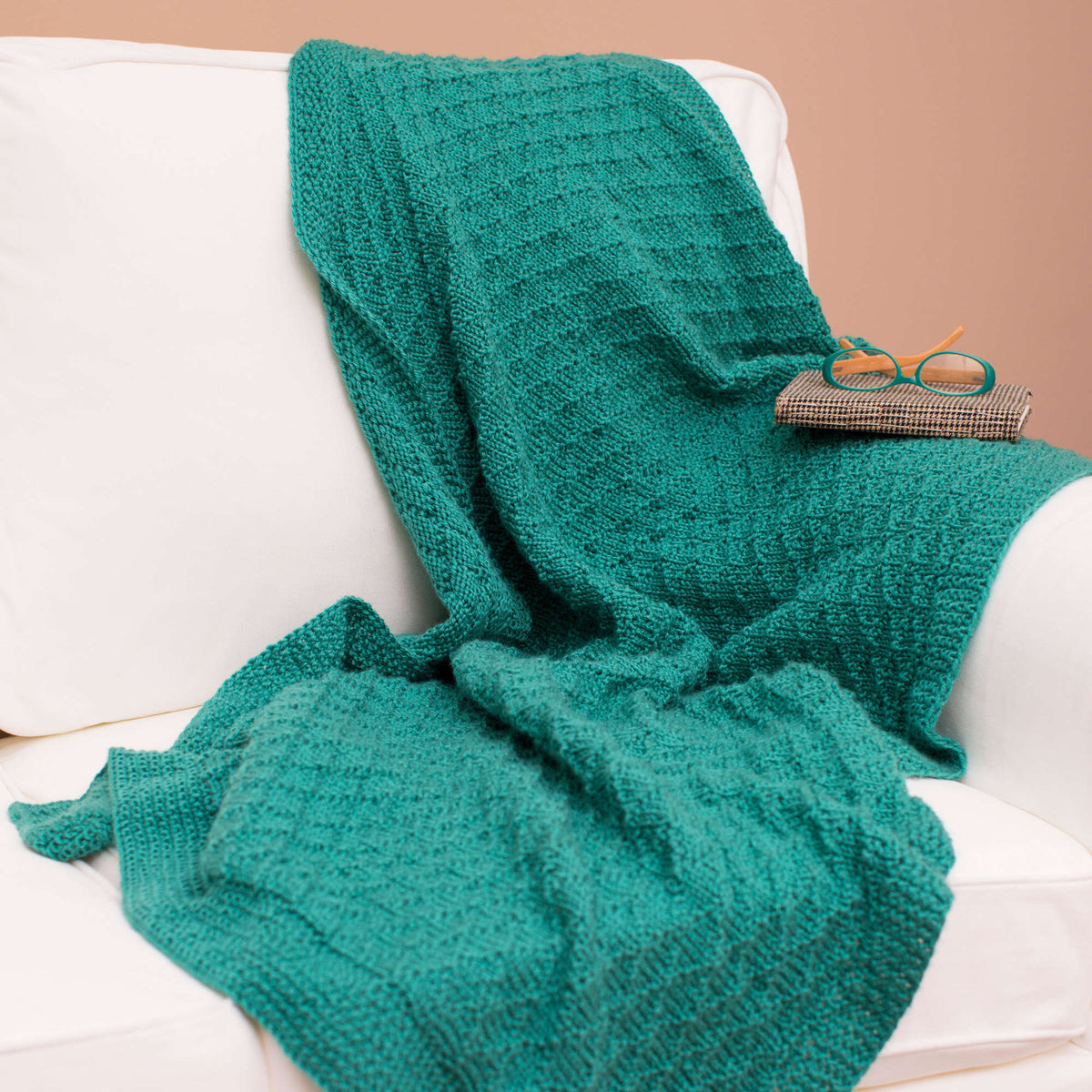 Craft Afghan made in Red Heart Soft Yarn