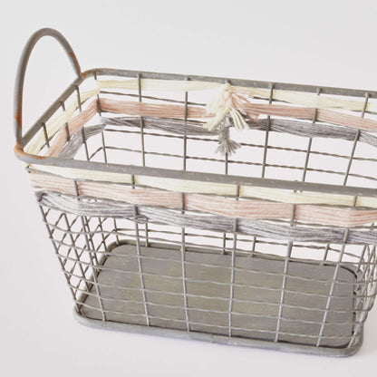 Red Heart Craft Woven Wire Basket Craft Basket made in Red Heart Soft Yarn