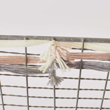 Red Heart Craft Woven Wire Basket Craft Basket made in Red Heart Soft Yarn