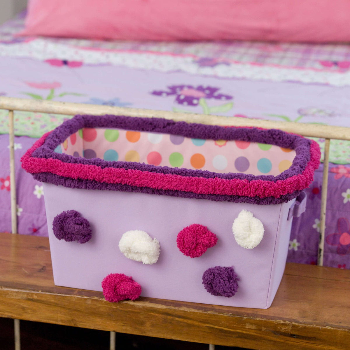 Craft Storage Bin made in Red Heart Boutique Yarn