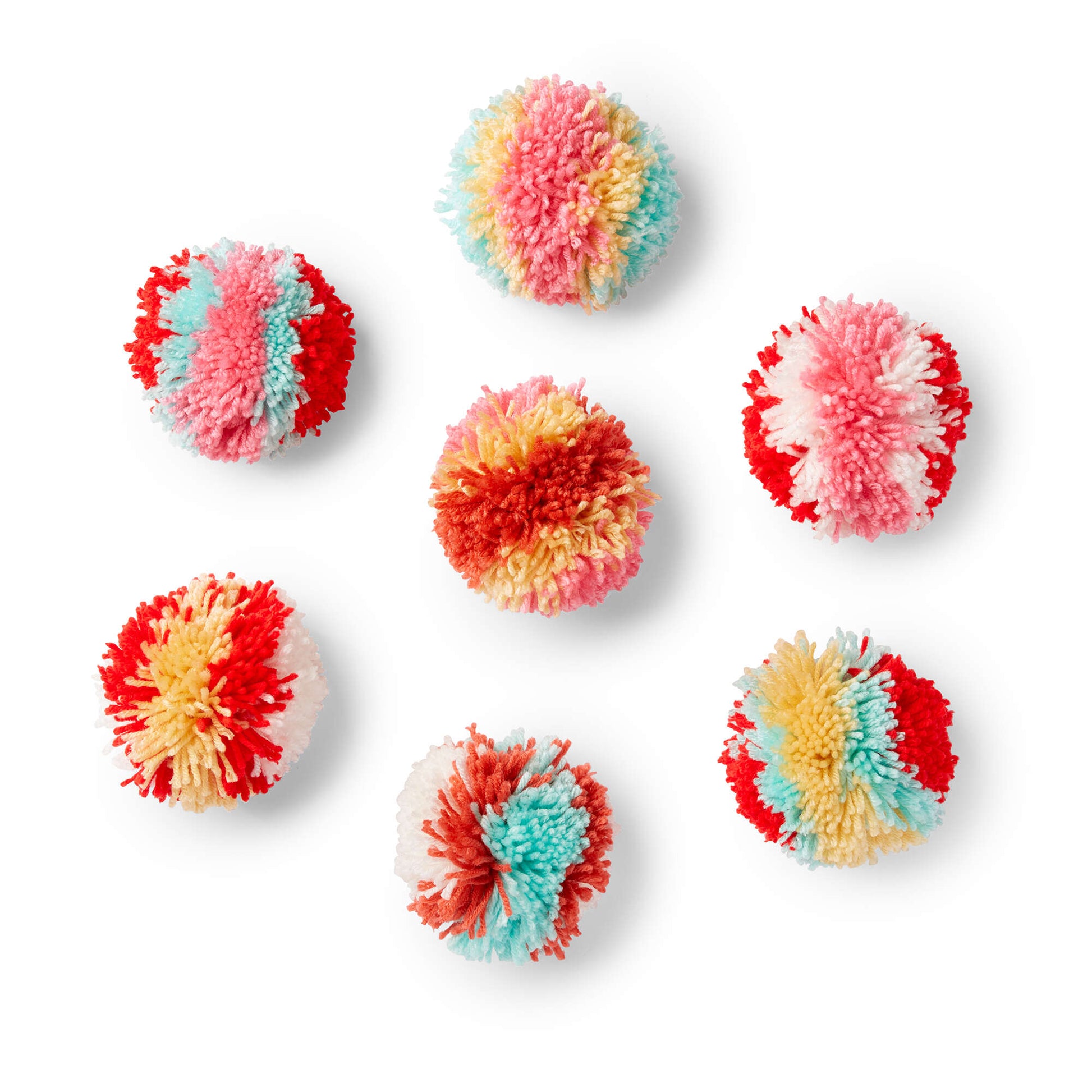 Free Red Heart Pompoms For The Tree Craft Pattern