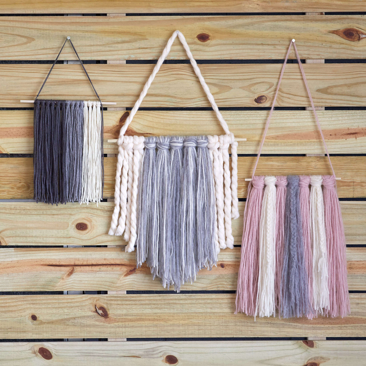 Craft Hanging made in Red Heart Dreamy Yarn