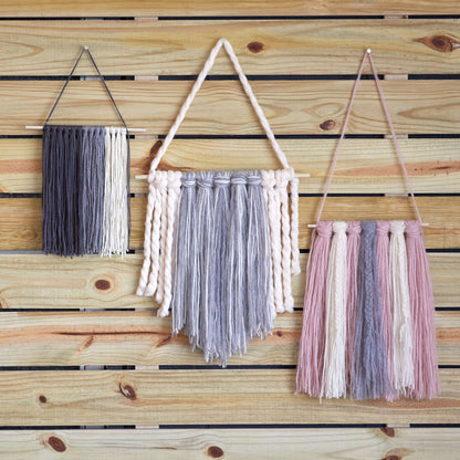 Red Heart Craft Braided Harmony Wall Hanging Craft Hanging made in Red Heart Dreamy Yarn