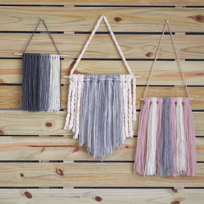 Red Heart Craft Braided Harmony Wall Hanging Craft Hanging made in Red Heart Dreamy Yarn