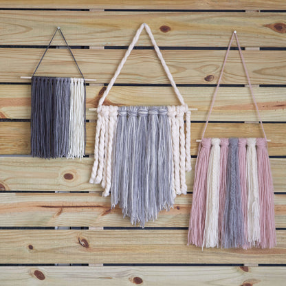 Red Heart Craft Braided Harmony Wall Hanging Craft Hanging made in Red Heart Dreamy Yarn