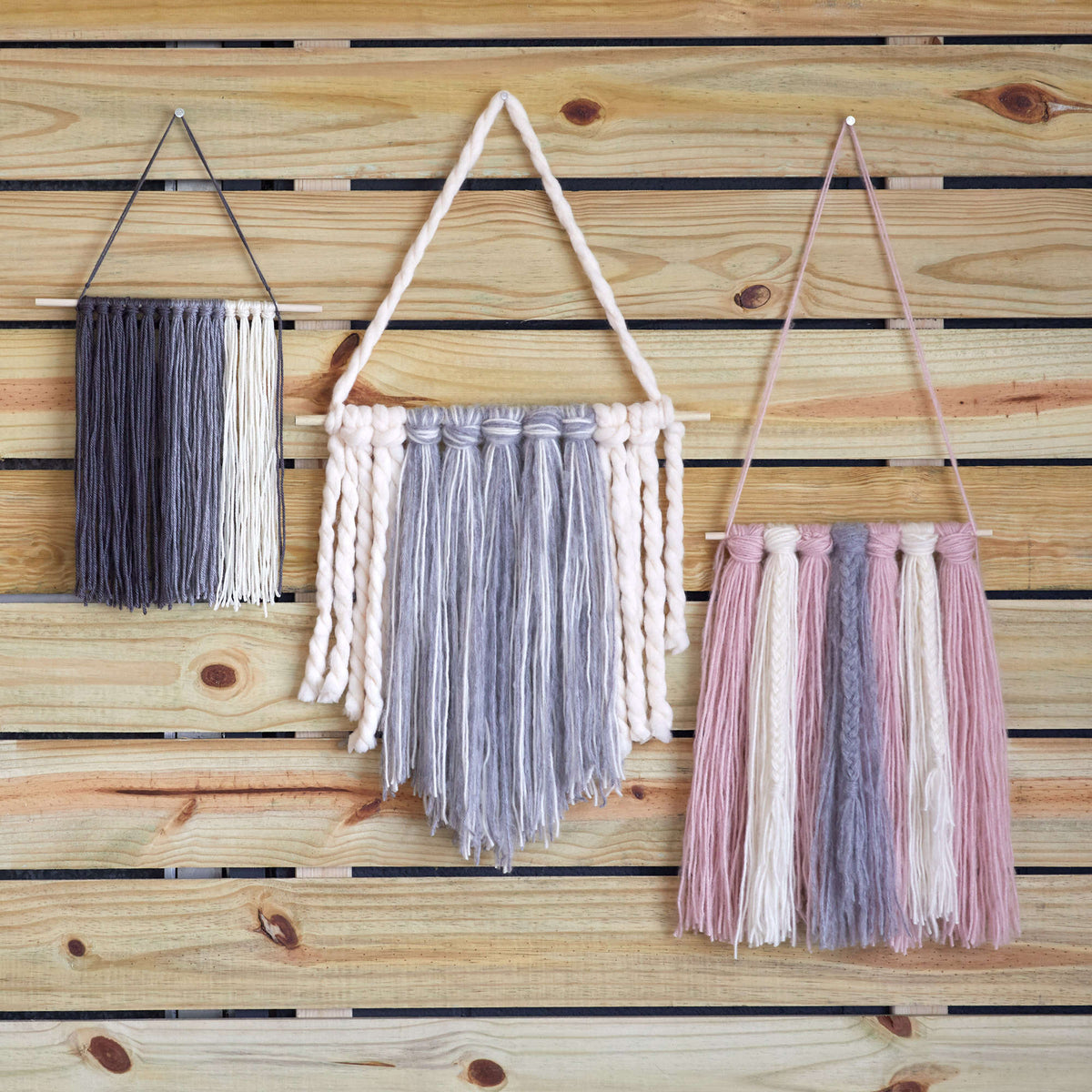 Craft Hanging made in Red Heart Soft Yarn