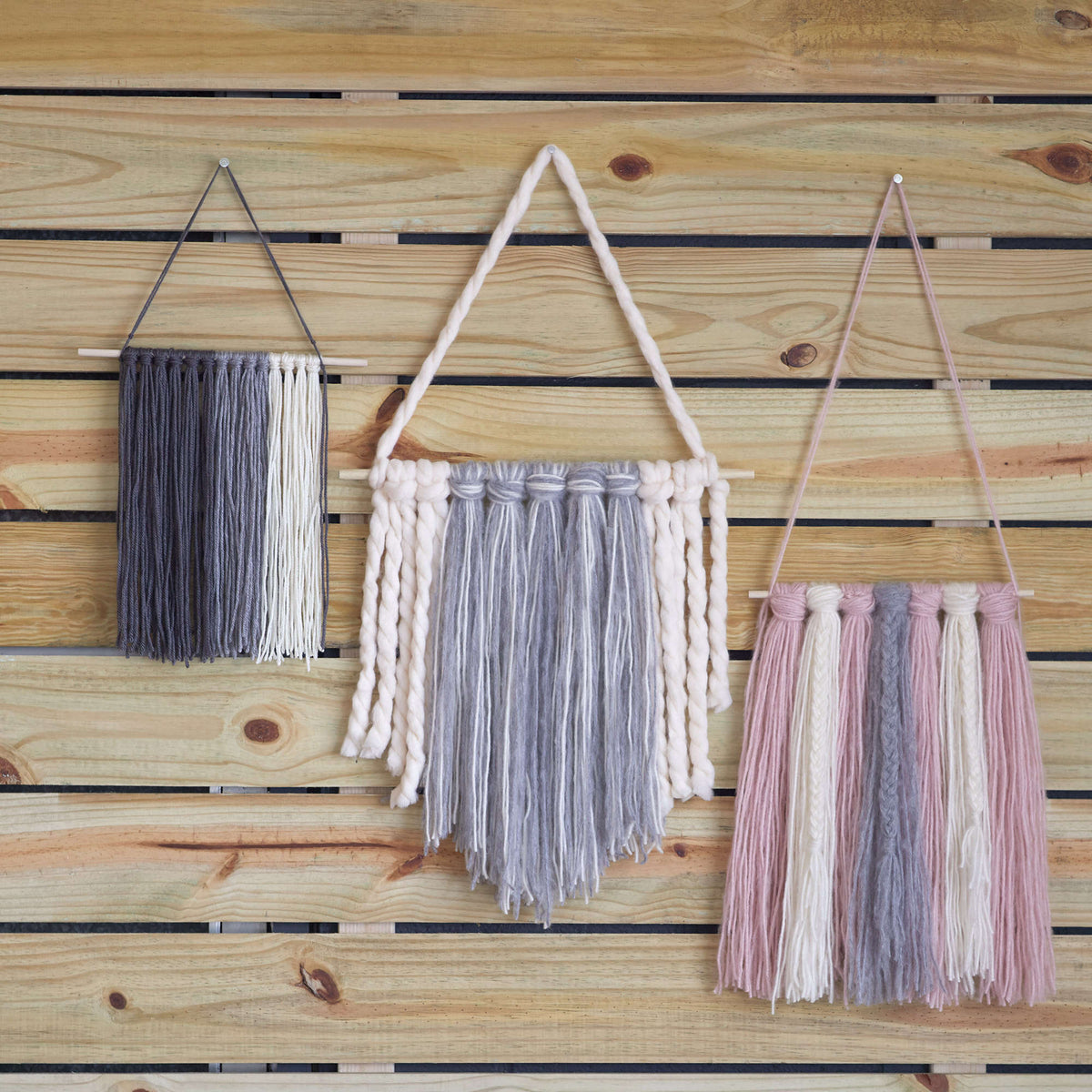 Craft Hanging made in Red Heart Soft Yarn