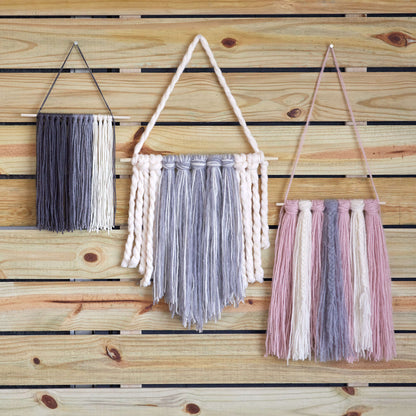 Red Heart Craft Amazing Grays Wall Hanging Craft Hanging made in Red Heart Soft Yarn