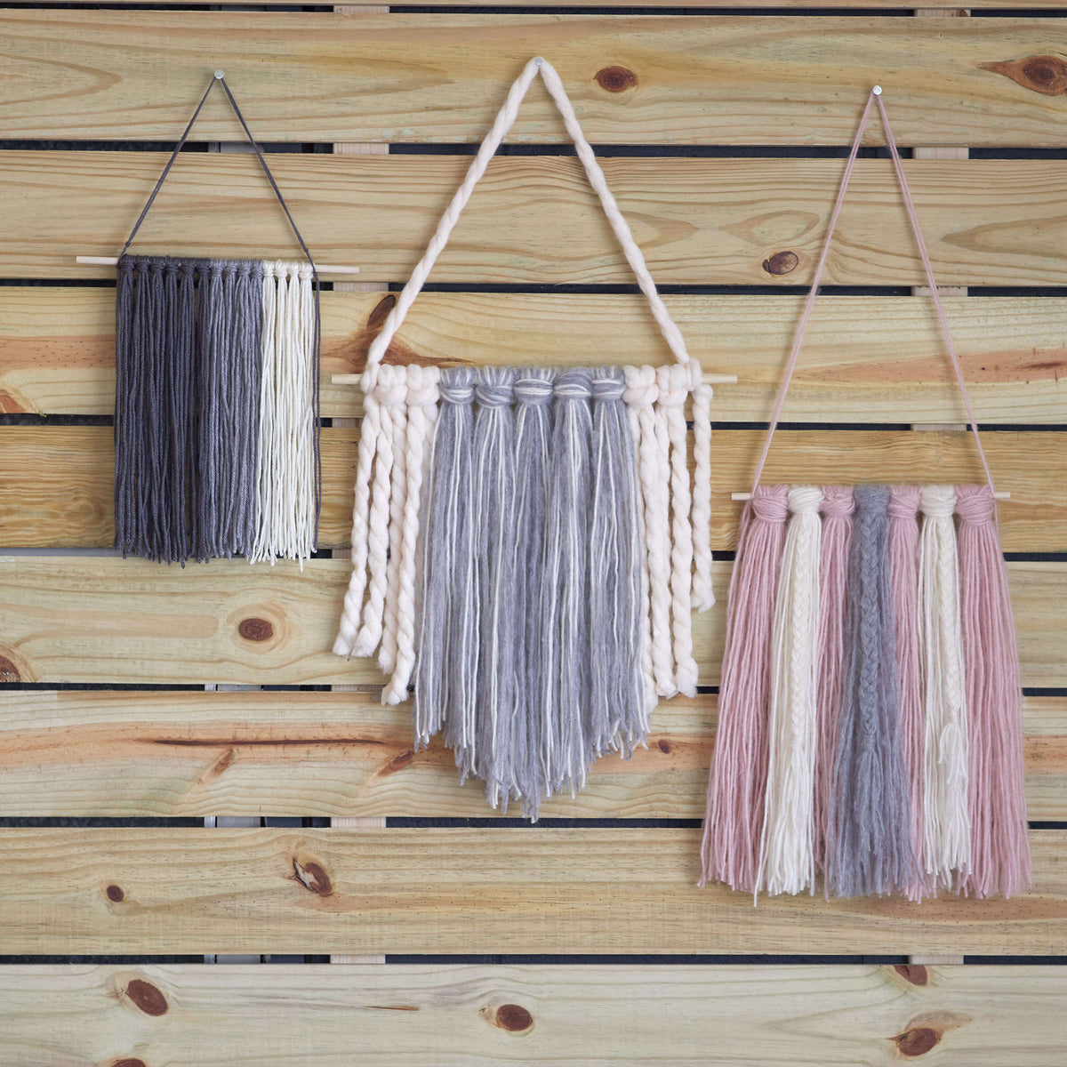 Craft Hanging made in Red Heart Dreamy Yarn