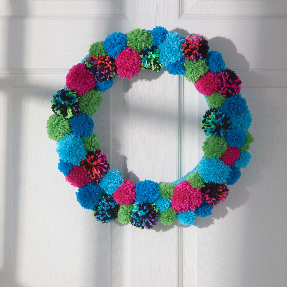 Craft Wreath made in Red Heart Super Saver Yarn