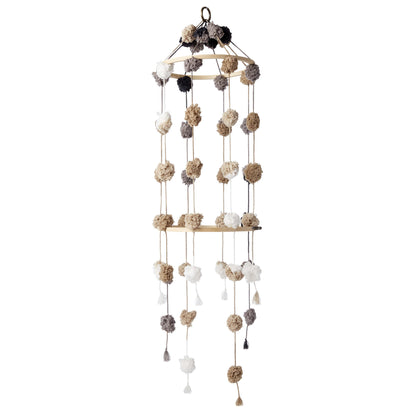 Red Heart Craft Pompom Chandelier Craft Interior Décor made in Red Heart Loop-It Yarn