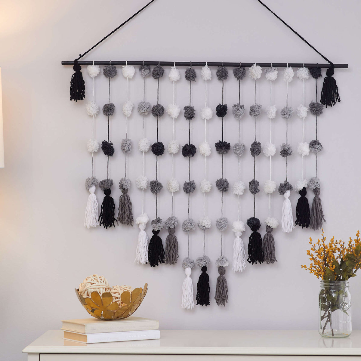 Craft Hanging made in Red Heart With Love Yarn