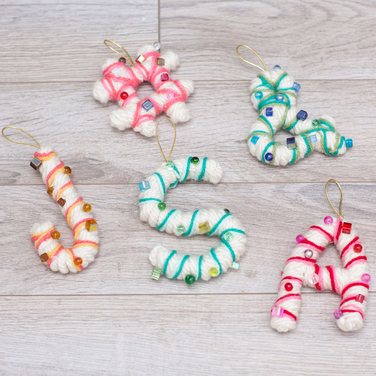 Craft Ornaments made in Red Heart Grande Yarn