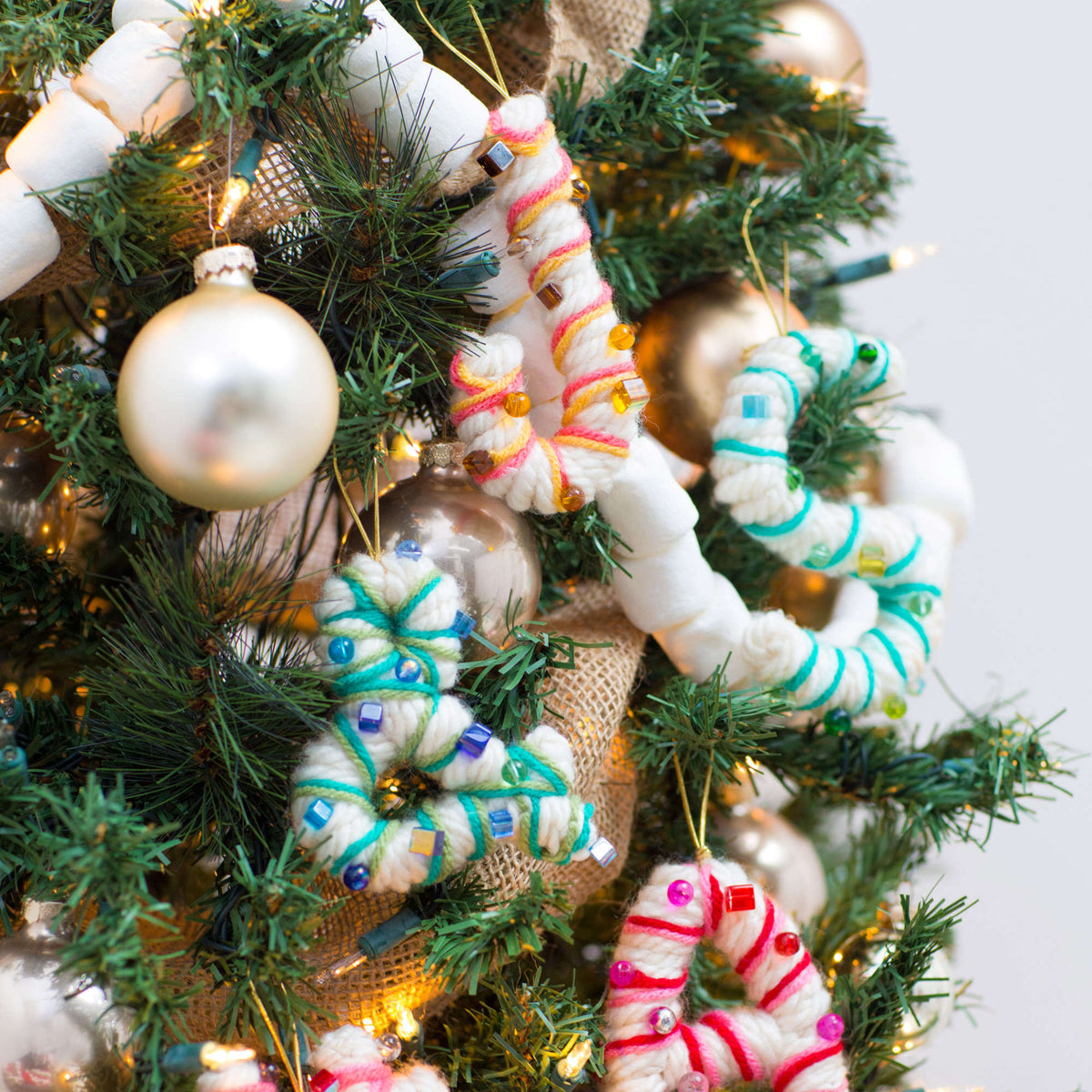 Craft Ornaments made in Red Heart Grande Yarn