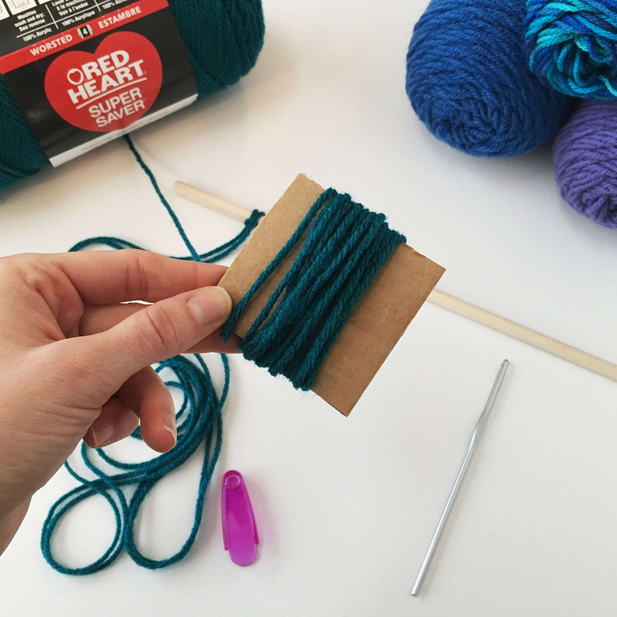 Craft Hanging made in Red Heart Super Saver Yarn