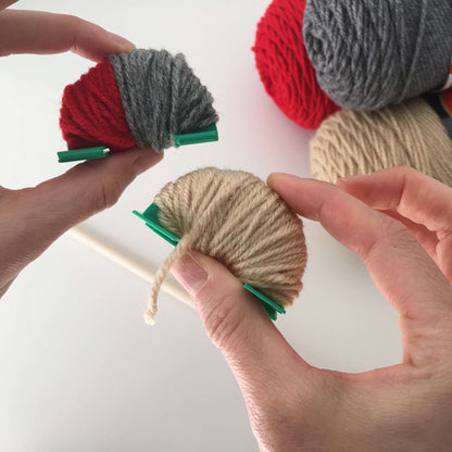 Red Heart Craft Pompom Wall Hanging Craft Hanging made in Red Heart Super Saver Yarn