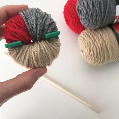 Red Heart Craft Pompom Wall Hanging Craft Hanging made in Red Heart Super Saver Yarn