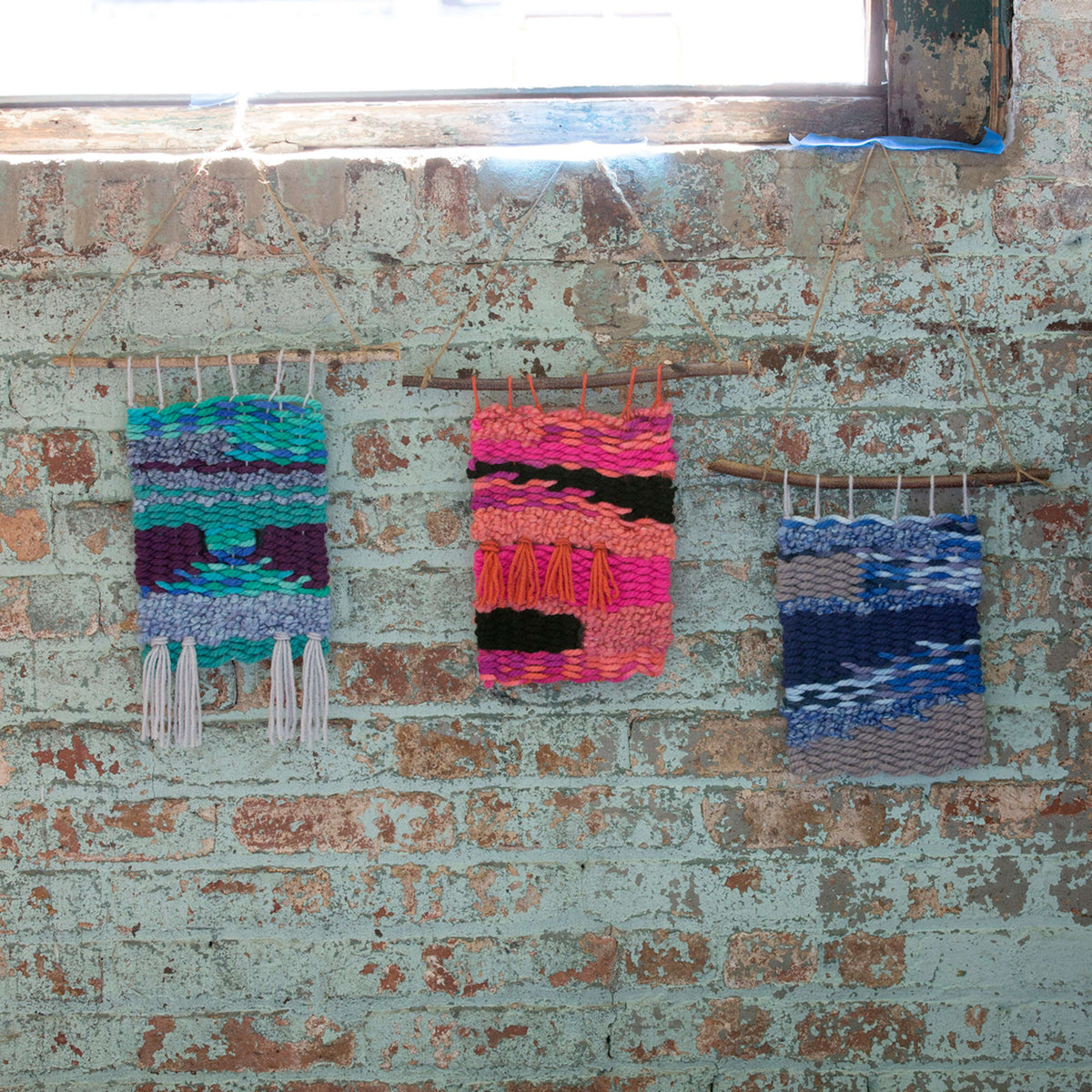 Craft Hanging made in Red Heart Mixology Solids Yarn