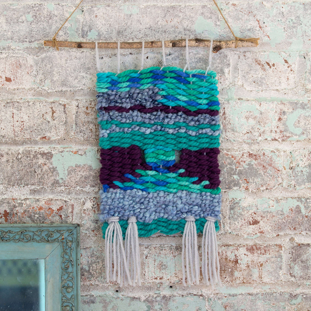 Craft Hanging made in Red Heart Mixology Solids Yarn