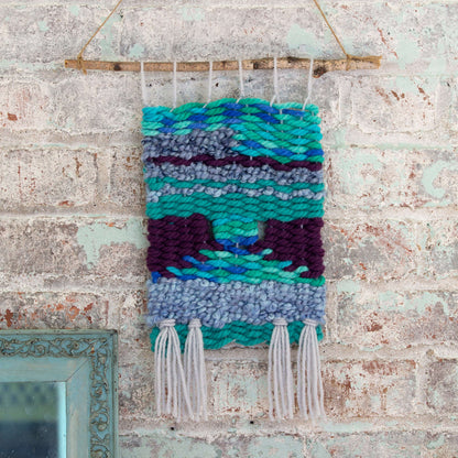 Red Heart Craft Calypso Wall Hanging Craft Hanging made in Red Heart Mixology Solids Yarn