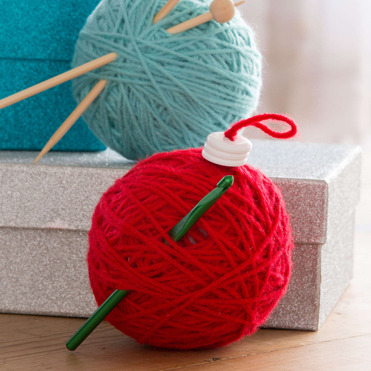 Craft Ornaments made in Red Heart Super Saver Yarn